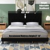 Whizmax King/Full Size Bed Frame with Tufted Faux Leather Headboard, Upholstered Platform Bed with Adjustable Headboard, No Box Spring Needed - 4 of 4