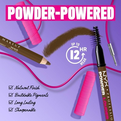 NYX Professional Makeup Powder Louder Brow Pencil - Soft Brown - 0.13oz: Filling, Shaping, Finish