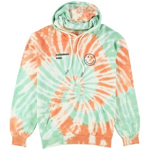 Elevenparis Mens Labech Smiley Tie Dye Hooded Hoodie Sweatshirt, tiedye, S - 1 of 2