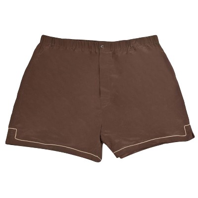 Men's Brown Silk Boxer Brief - Nero Perla