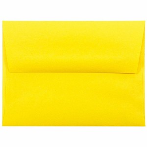 JAM PAPER #10 Business Colored Envelopes - 4 1/8 x 9 1/2 - Yellow Recycled - 100/Pack - 1 of 1