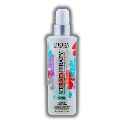 Diora Keratherapy Keratin Infused Leave-In Conditioner | Brazilian Keratin Leave In Conditioner is weightless, adding moisture to your locks - (8 oz)