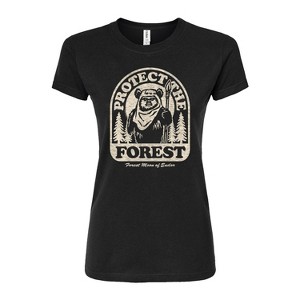 Women's - Star Wars - Ewok Protect The Forest Fitted Graphic T-Shirt - 1 of 2