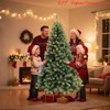 6FT/7 ft Artificial Christmas Tree w/ Tips & Lights Green Holiday Tree for Living Room Office Party Decoration, Hinged Artificial Pine Lighted Holiday - 2 of 4