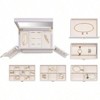 Large 6 - Tier Jewelry Box with Mirror, 5 Drawers, Faux Leather Storage for Women - 3 of 4