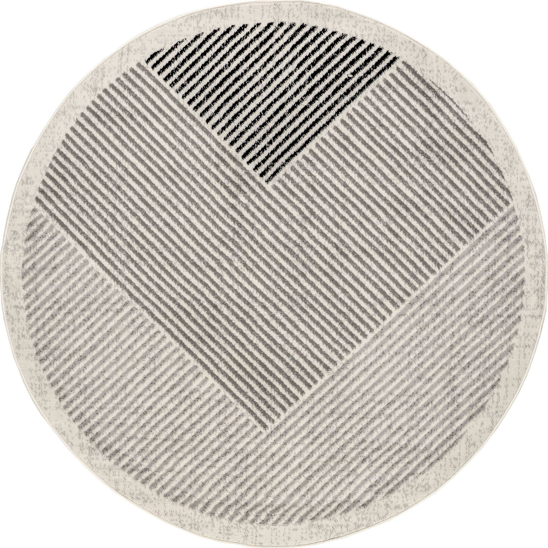 Nuloom Charline Modern Mountain Indoor Area Rug, Round 6', Grey