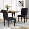 Coolbibila Wooden Tufted Parsons Dining Chairs Set Of 2,Modern Upholstered Armless Dining Chairs,Farmhouse Kitchen Dining Chair - 2 of 4