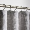 LunaLulinlk Gray Color Block Boucle Cotton/Poly Shower Curtain, 72" x 72" - 4 of 4