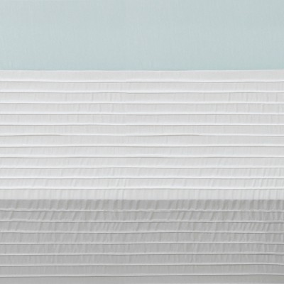 Aqua Faux Silk Light-Filtering Pintuck Window Panel