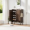 Large Shoe Cabinet with 2 Doors, 6-Tier Entryway Shoe Storage Cabinet with Adjustable Shelves, Freestanding Shoes Rack Organizer - 3 of 4