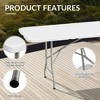 Gulches Folding table, 8 feet heavy duty folding semi-utility table for indoor and outdoor use, suitable for camping, picnics - 3 of 4