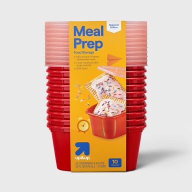 Food Storage Containers Deli/Snack 16oz/10pk - Red - up&up™