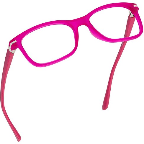 Women's Shiny Plastic Square Blue Light Filtering Reading Glasses -  Universal Thread™ Light Pink : Target