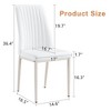 SEVOBAL Dining Chairs 6 Set High Back Seat in PU Material, Sturdy Black Leg for Dining Room, Kitchen and Living Room, White, 16.9"*16.7"*36.4" - 3 of 4