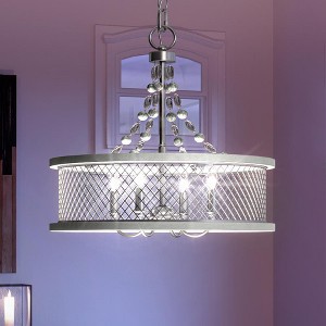 Urban Ambiance Luxury Provincial Chandelier,  17.125"H x 18"W,  Galvanized Steel Finish, UHP3400 - 1 of 4