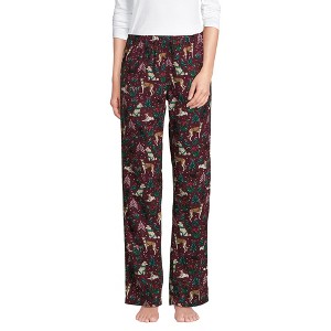 Lands' End Women's Print Flannel Pajama Pants - 1 of 3