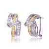Guili Sterling Silver Stud Earrings with Colored and White Cubic Zirconia, a Playful Yet Elegant Design for a Soft and Feminine Statement Look - 3 of 3