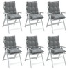 vidaXL Lowback Chair Cushions 6 pcs Gray Oxford Fabric - 4 of 4