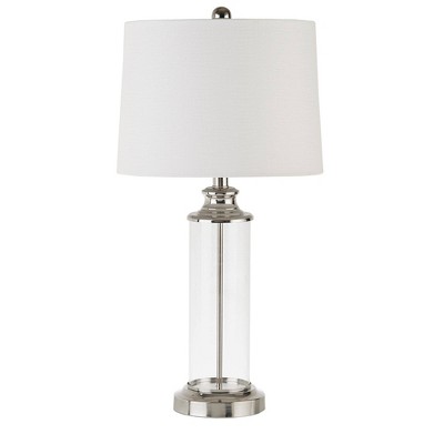 (Set of 2) 25.75" Clarity Table Lamp Silver