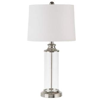 (Set of 2) 25.75" Clarity Table Lamp (Includes LED Light Bulb) Silver