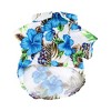 Midlee Blue Hibiscus Hawaiian Dog Shirt - 3 of 4