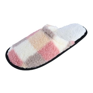Polar Extreme Women's Multi Color High Pile Fleece Lined Slippers - 1 of 4