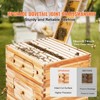 VEVOR Bee Hive 40 Frame Bee Hives Starter Kit, Beeswax Coated Cedar Wood, 2 Deep + 2 Medium Bee Boxes Langstroth Beehive Kit - 3 of 4