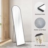 ChicFurnit Full Length Mirrors Arhed Floor Mirrors Floor Standing Mirror Wall Mirror Thin Frame for Living Room, Black, 59"*0.5"*16" - 3 of 4