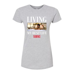 Women's - Scarface - Living My Best Life Fitted Graphic T-Shirt - 1 of 2