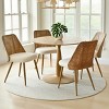 Modern Round Dining Table, Small Space Kitchen Table, Mid-Century Pedestal Base Table for Kitchen or Dining Room-Tanpinhause - 2 of 4