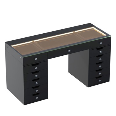 VANITII Eva Vanity Desk - 13 Storage Drawers