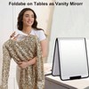 Folding Door Mirror Full Length 33x13 in White Shatterproof Foldable Full Body Mirror for Guest Room RV - 4 of 4