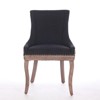 NicBex Set of 2 Retro Fabric Dining Chairs with Thick Cushions & Bronze Nailheads, Solid Wood Legs Comfy Kitchen Side Chairs - 4 of 4