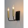 Maxim Lighting Sullivan 2 - Light Vanity in  Black/Gold - 2 of 3
