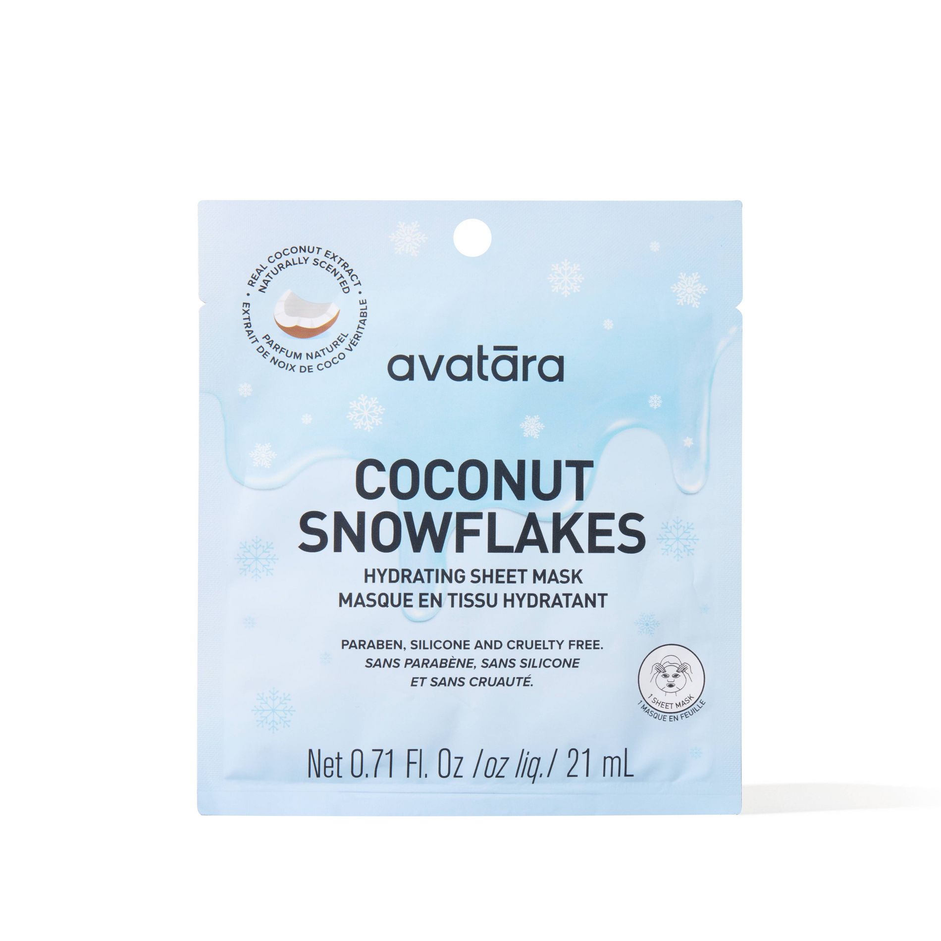 Avatara Face Mask - Coconut Snowflakes - 0.71 fl oz