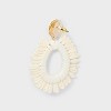 SUGARFIX by BaubleBar Fringe Hoop Statement Earrings - Ivory - 2 of 2