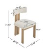 Set Of 2 Modern Armless Dining Chairs,Fabric Upholstered Dining Chair,Dining Chair With U Shaped Seats And Metal Legs-Cuddlewood - 4 of 4