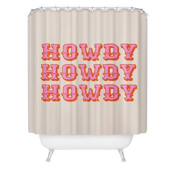 Morgan Elise Sevart Howdy Heavy Shower Curtain Pink - Deny Designs