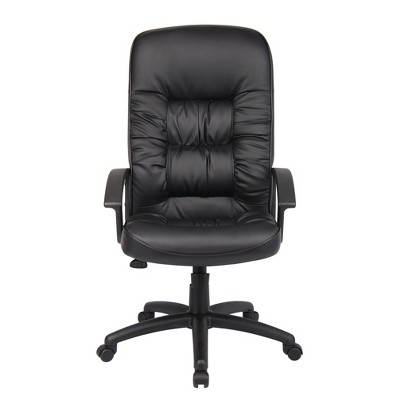 Executive High-Back Swivel Chair with LeatherPlus and Lumbar Support
