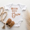 The Juniper Shop Hello World Giraffe Baby Bodysuit - image 2 of 2