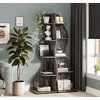 Gulches 5-Tier Corner Shelf, Modern Wall-Mounted Corner Bookshelf Bookcase for Living Room Storage - 3 of 4