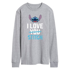 Men's - Lilo and Stitch - I Love Stitch Long Sleeve Graphic T-Shirt - 1 of 4
