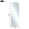 Dovelina Metal Frame Round Top Full Length Mirror Large Wall Mirror - 3 of 4