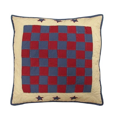 C&F Home Colonial Williamsburg 22" x 22" Checkerboard Quilted Pillow
