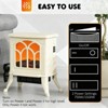 SEVOBAL Indoor Fireplaces Cozy Electric Fireplace Stove Vintage Design for Warm Stylish Living Spaces, Beige, 14.8"*9"*17.3" - 3 of 4