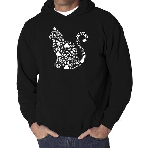 LA Pop Art Cat Claws - Men's Word Art Hooded Sweatshirt - 1 of 4