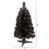 Nearly Natural 2-ft Black Artificial Christmas Tree with 35 LED Lights and 72 Bendable Branches - 2 of 4