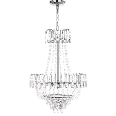 Sonja 3 Light Pendant - Chrome/Clear - Safavieh