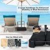 Tangkula Square Umbrella Base Patio Umbrella Stand with 2 Sandbags & 1 Waterproof Cover Outdoor Heavy Duty Umbrella Holder - 4 of 4