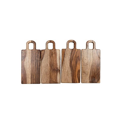 Silas 9" Natural Sheesham Wood Tapas Boards Set